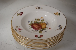 A Royal Worcester Delecta part dinner service. Condition - fair to good